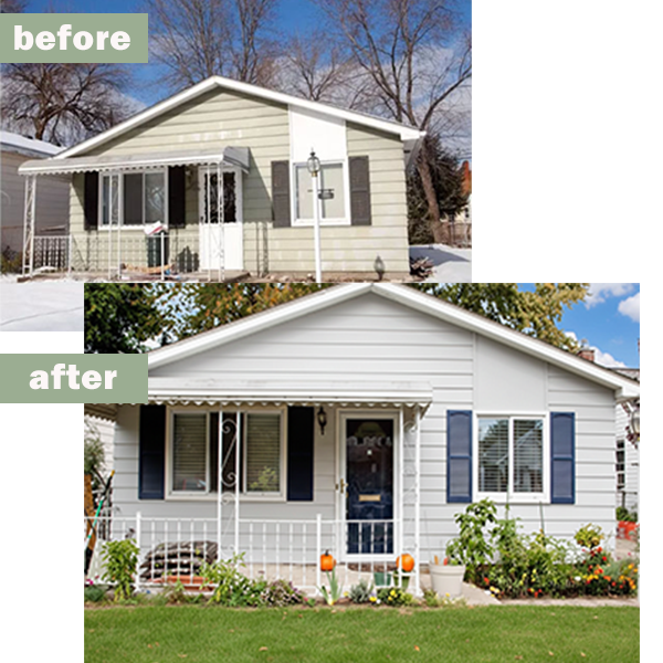 Before After Gutter Soffit Fascia House Paint Littleton co