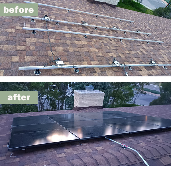Before After Solar De ta Re set Roof 1