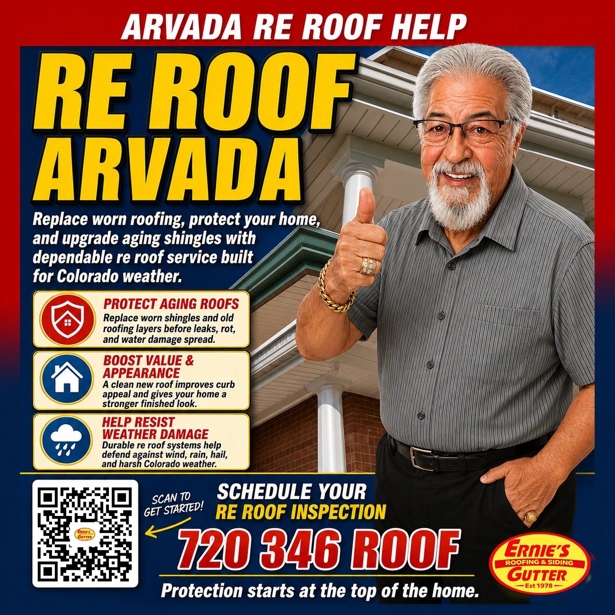 Re-Roof In Arvada, CO roofing contractor inspection and replacement service