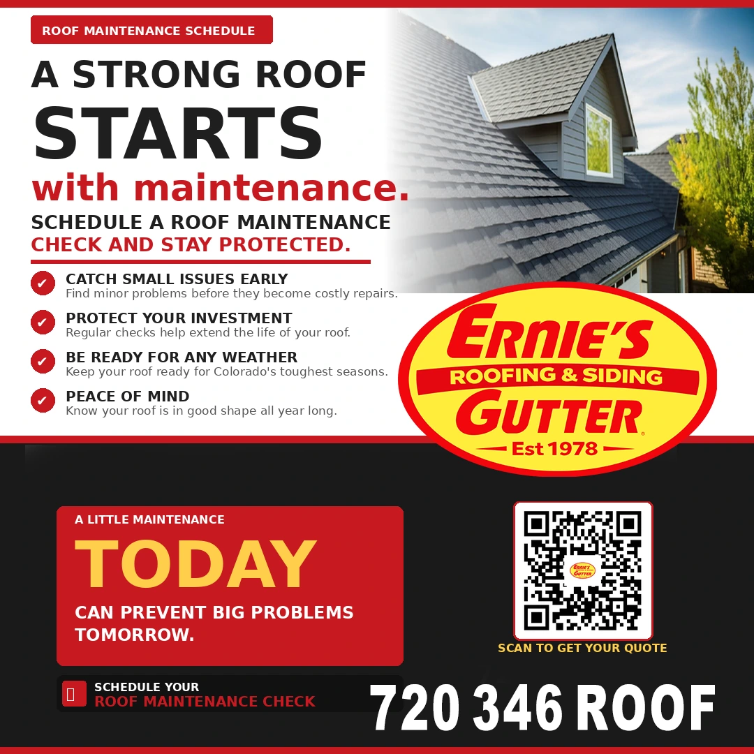 Spring roof maintenance schedule Denver Colorado checklist