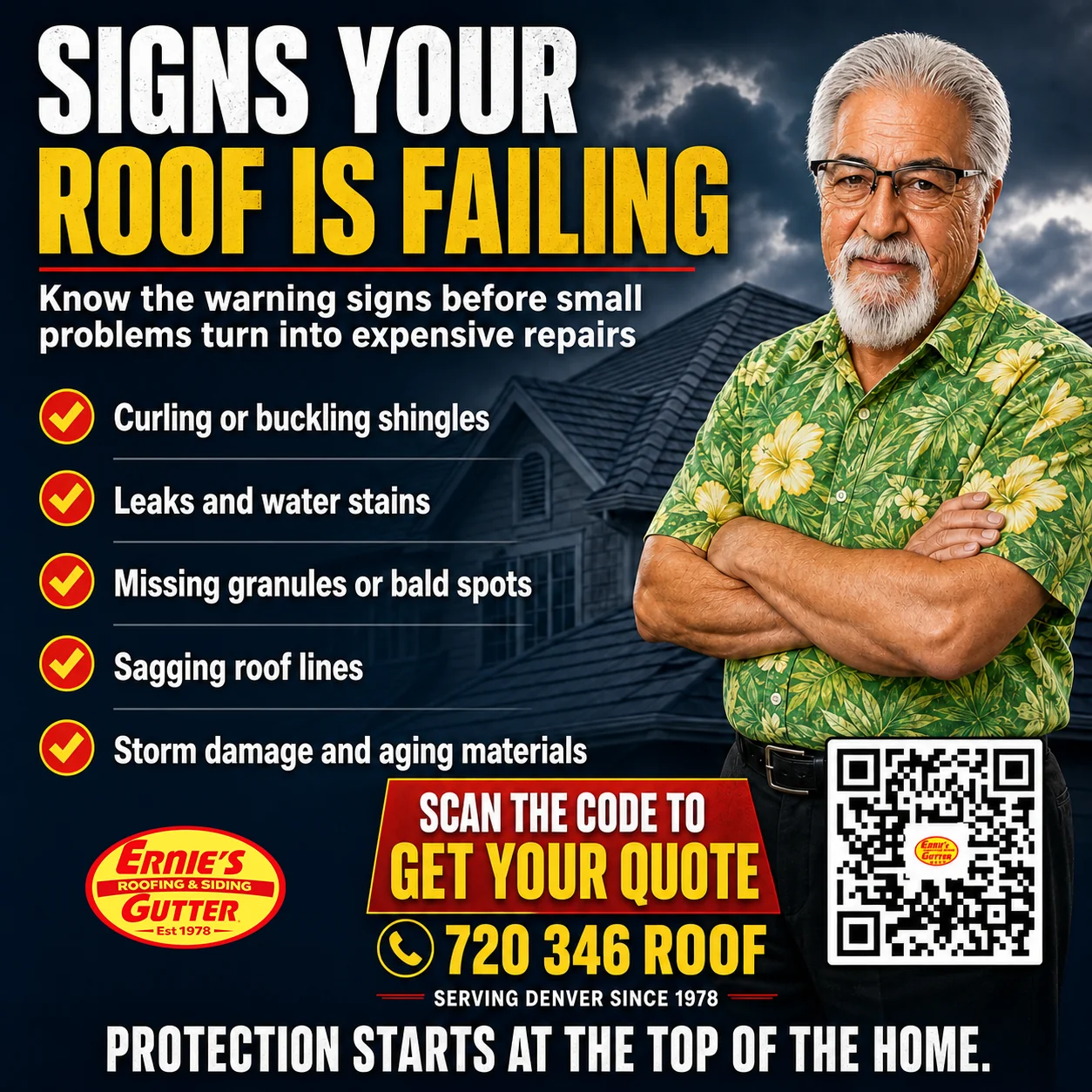 Signs your roof is failing Denver Colorado early warning signs