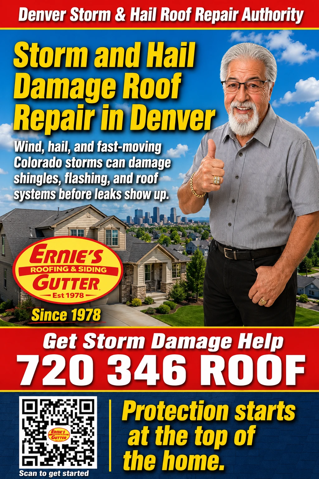 Storm and Hail Damage Roof Repair Experts in Denver CO by Ernie's Roofing